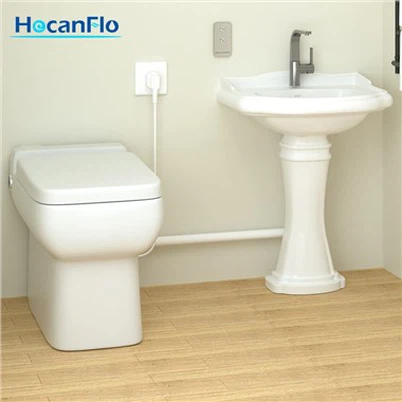 Bodenmontierte Zerhackertoilette aus Keramik